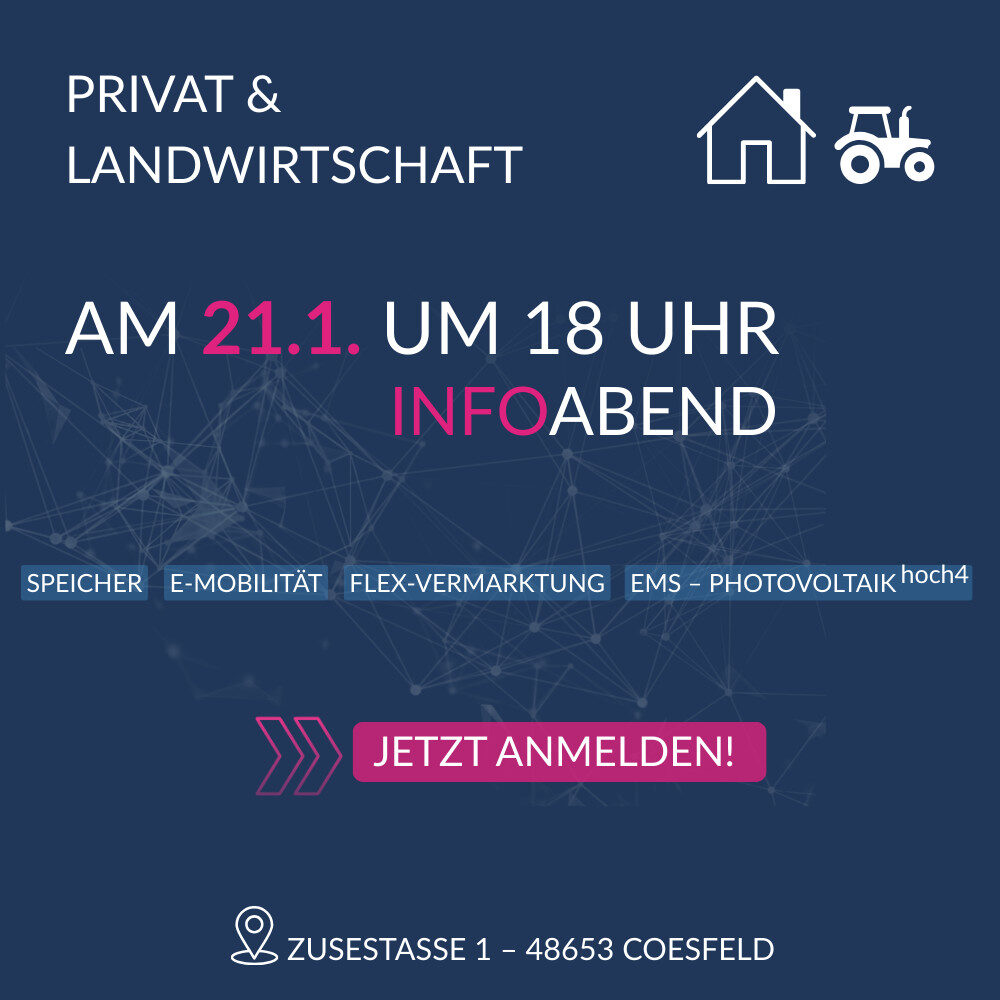 Teaser-Bild für die B2C-Infoveranstaltung zur Photovoltaik für Privatkunden